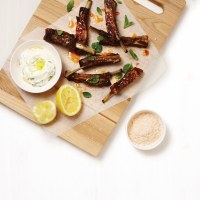 Spice Rubbed Lamb Ribs with Mint and Lemon Yoghurt